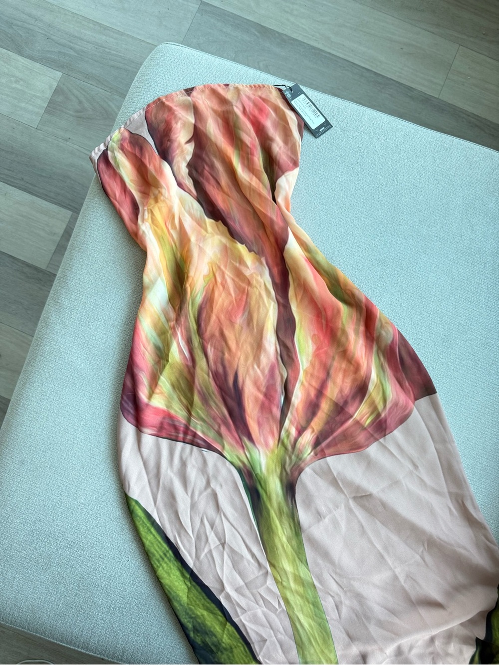 PrettyLittleThing Multicolor Floral Print Maxi Dress - Pink, Green, Peach